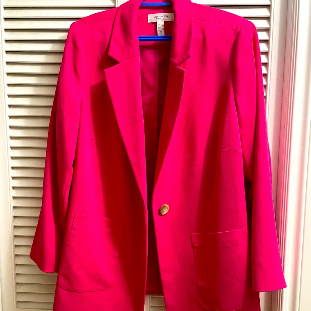 Long fuschia blazer